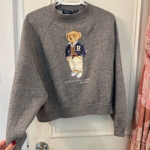 Polo by Ralph Lauren Gray Sweatshirt with Bear Design